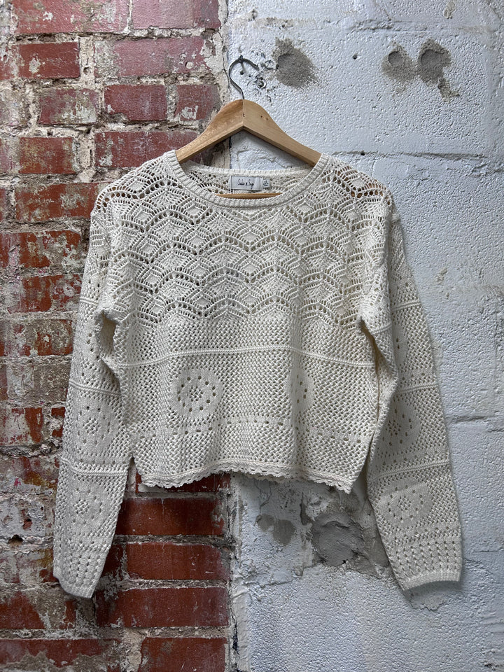 Sondra Sunny Crochet Pullover