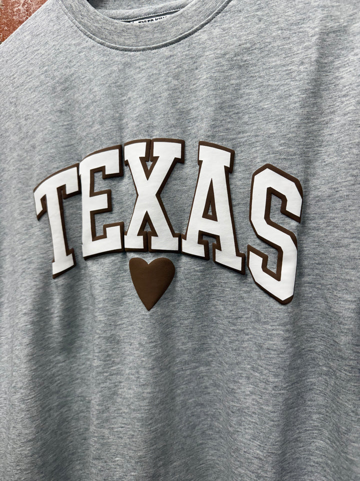 Texas Heart Puff Oversized Tee