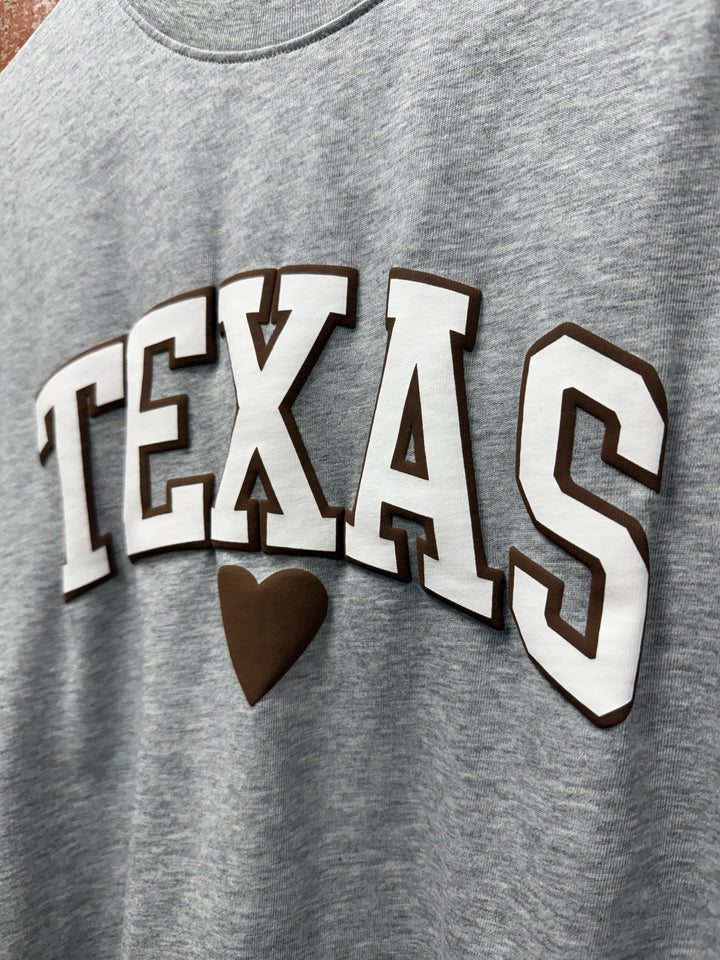 Texas Heart Puff Oversized Tee