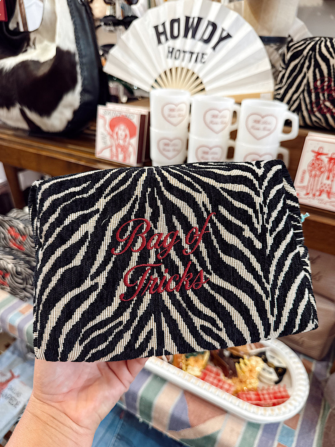 Bag Of Tricks Zebra Makeup Bag-Large