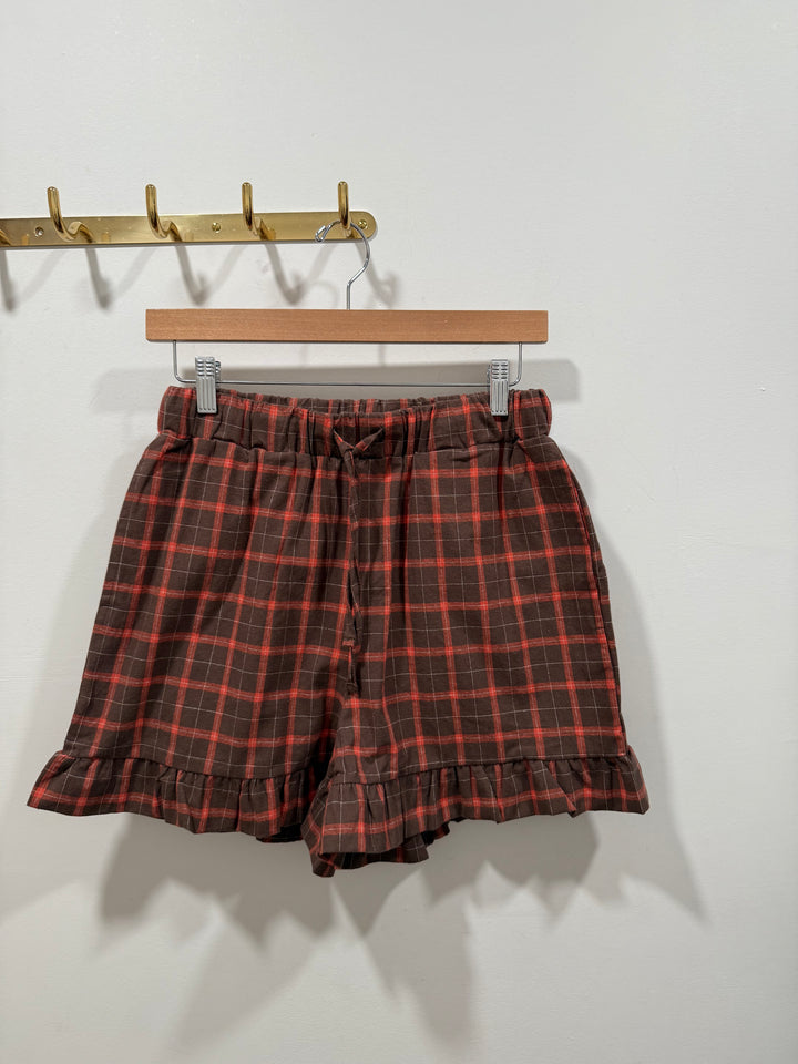 Poppy Flannel Ruffle Shorts