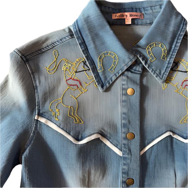 Willow Embroidered Denim Shirt