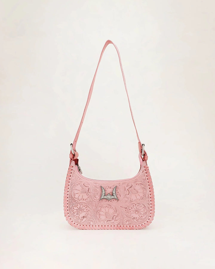 Dannia Pink Handtooled Leather Purse