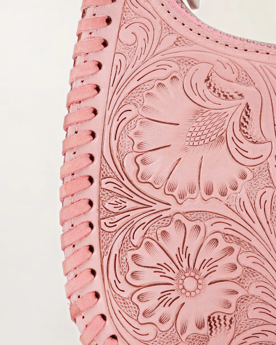 Dannia Pink Handtooled Leather Purse