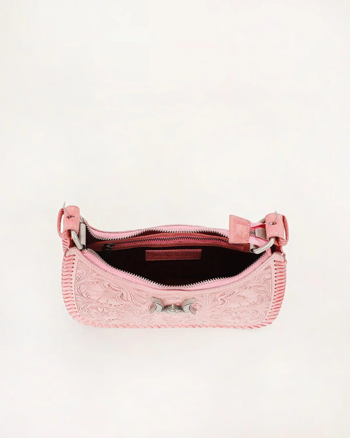 Dannia Pink Handtooled Leather Purse