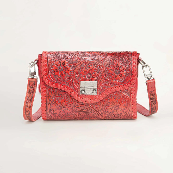 Daisy Mini Red Leather Bag