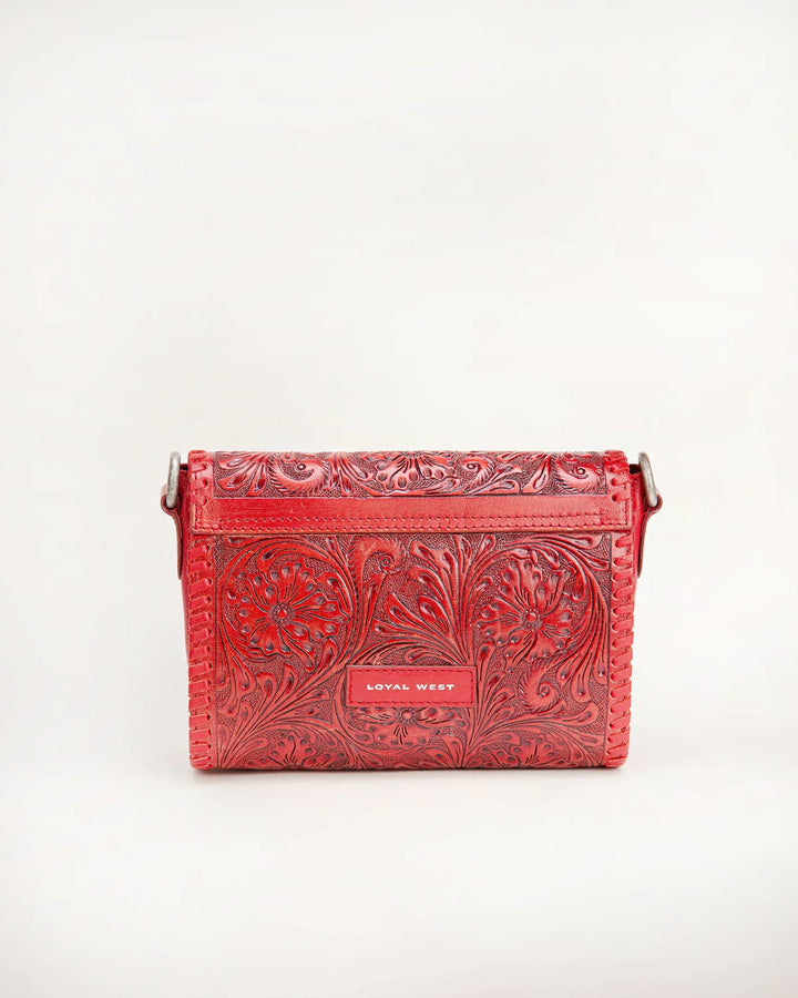 Daisy Mini Red Leather Bag