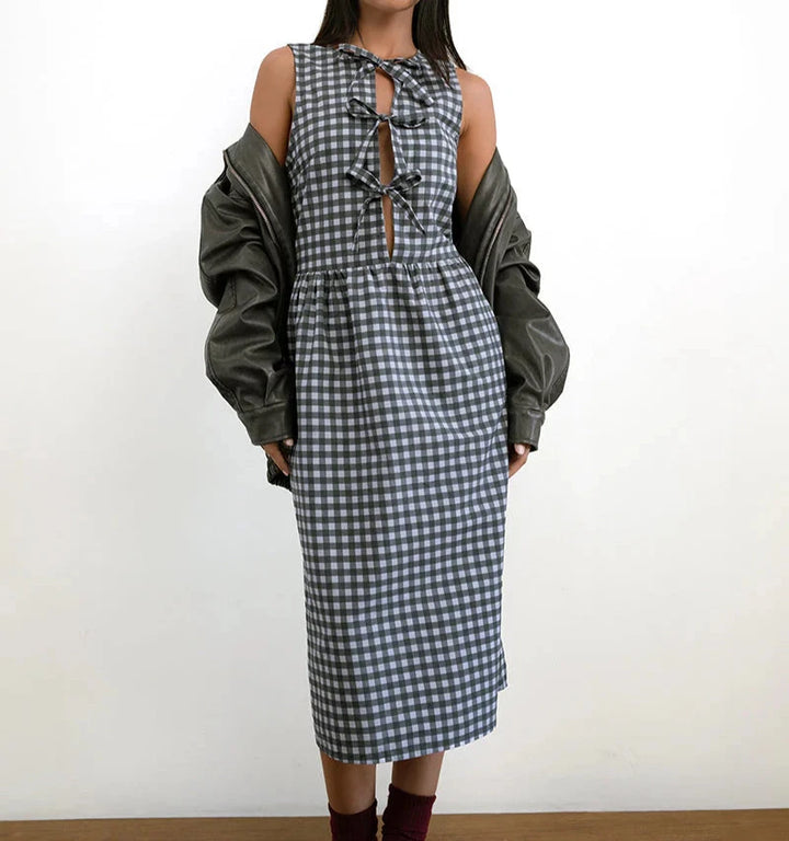 Prelith Gingham Midi Dress