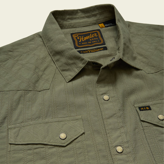 H Bar Snapshirt - Eyelet Stripe