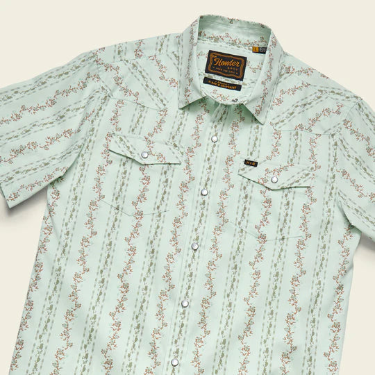 H Bar Snapshirt - Hibiscus Ribbons Mint