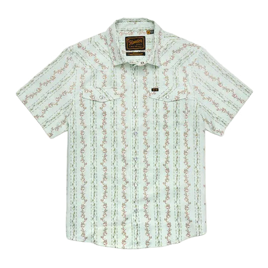 H Bar Snapshirt - Hibiscus Ribbons Mint