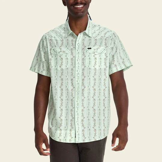 H Bar Snapshirt - Hibiscus Ribbons Mint