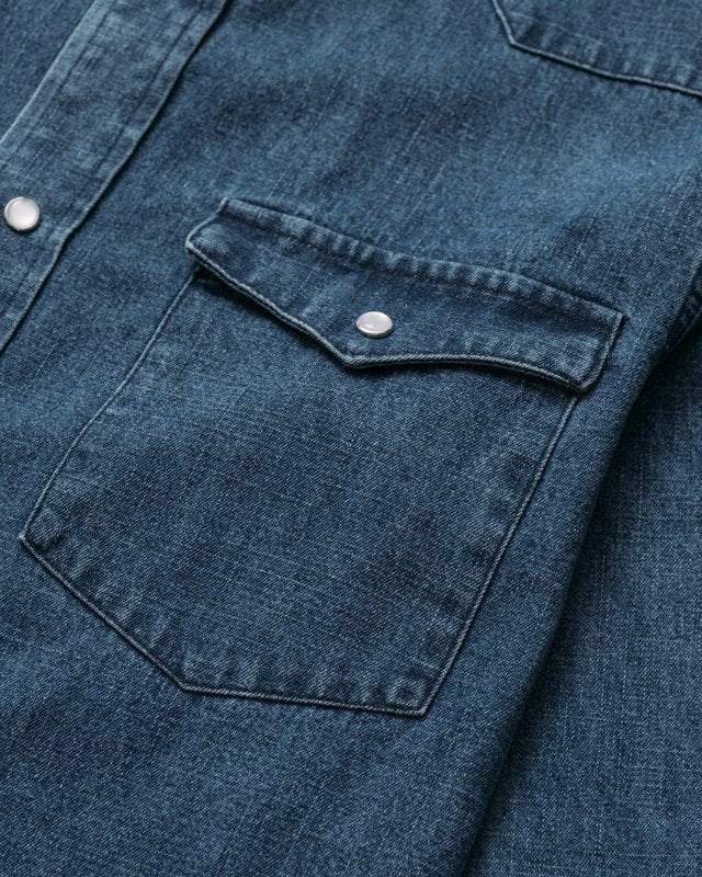 Western Pearl Snap Denim Shirt