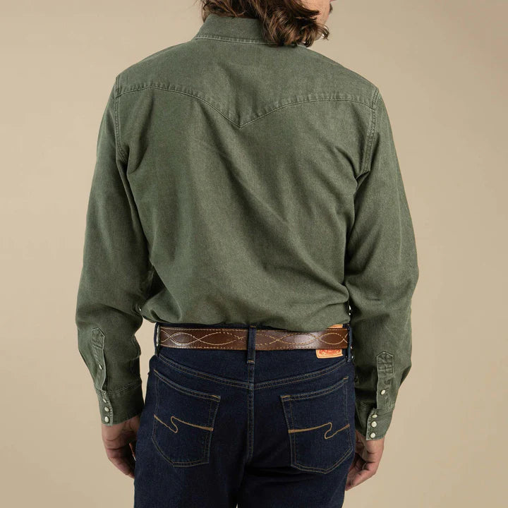 Wyatt Pearl Snap Long Sleeve Denim Shirt