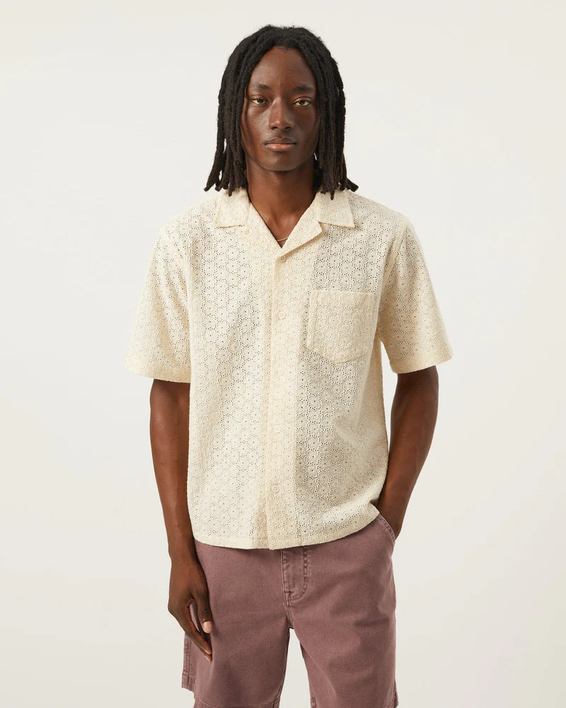 Floral Eyelet SS Shirt