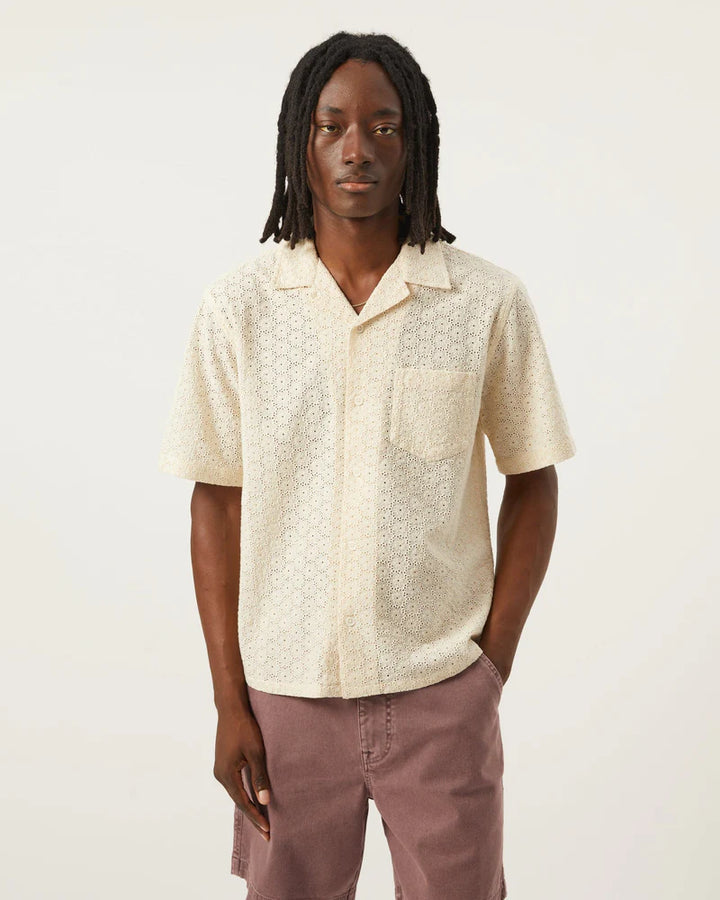 Floral Eyelet SS Shirt
