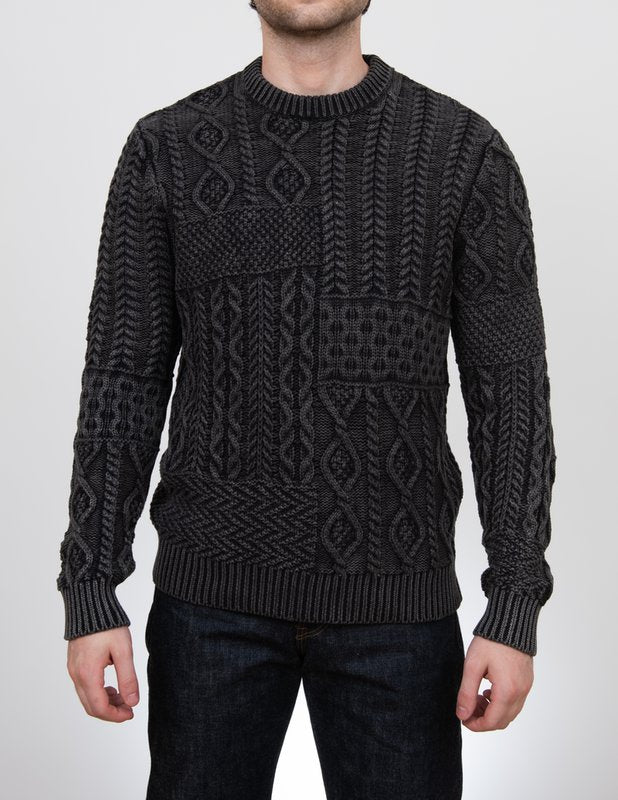 Stonewashed Patchwork Sweater