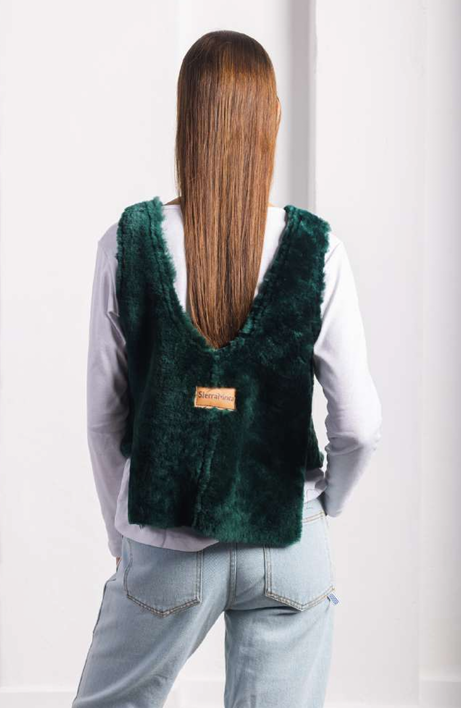 Leather Tie Front Vest