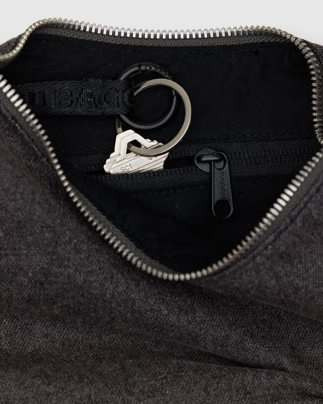 Baggu Small Denim Crescent Bag Washed Denim