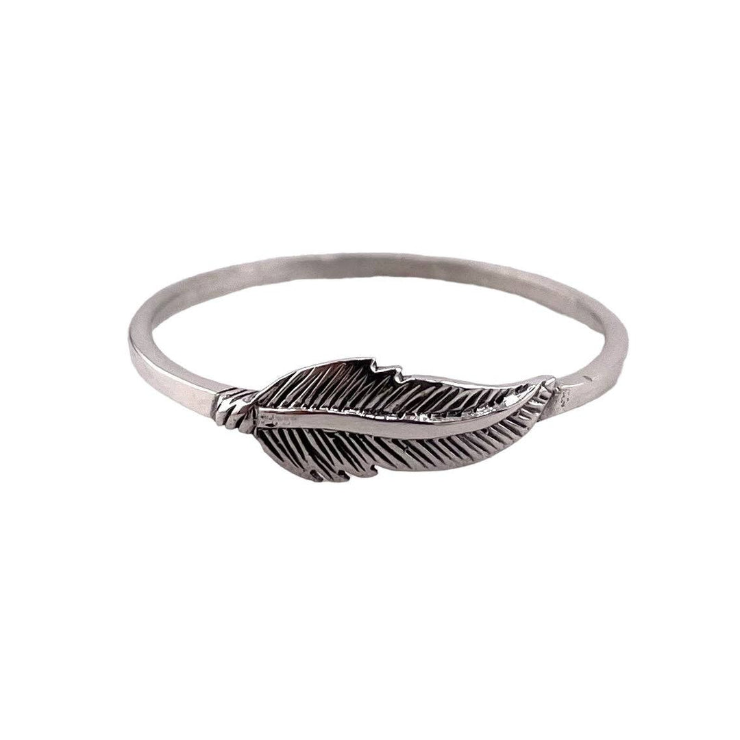 Feather Band Sterling Silver Ring