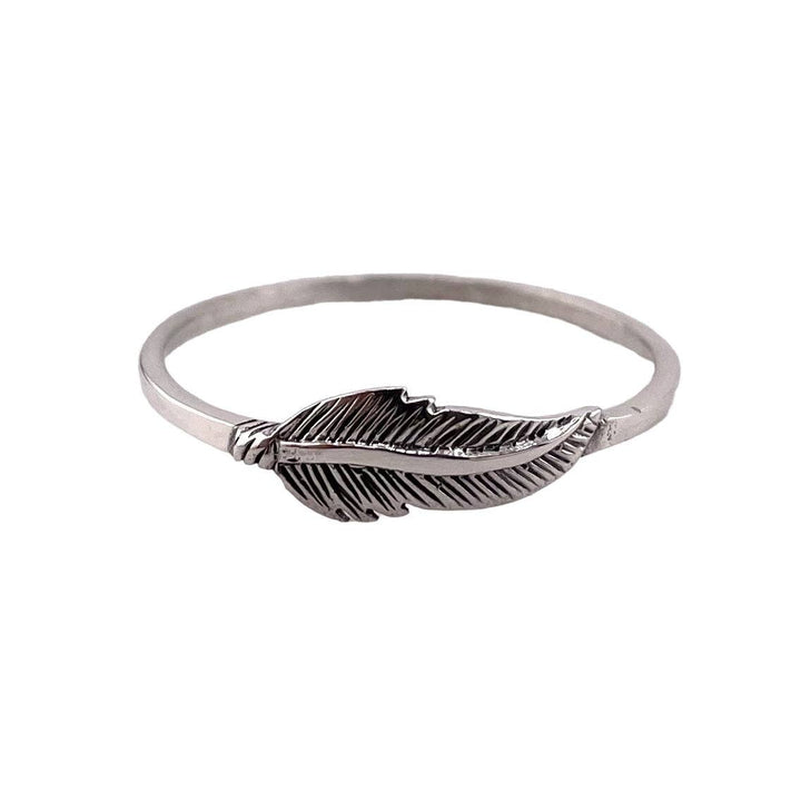 Feather Band Sterling Silver Ring