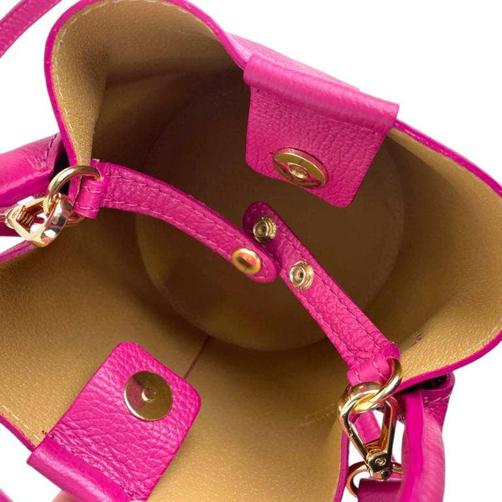 Noemi Italian Leather Bucket Handbag
