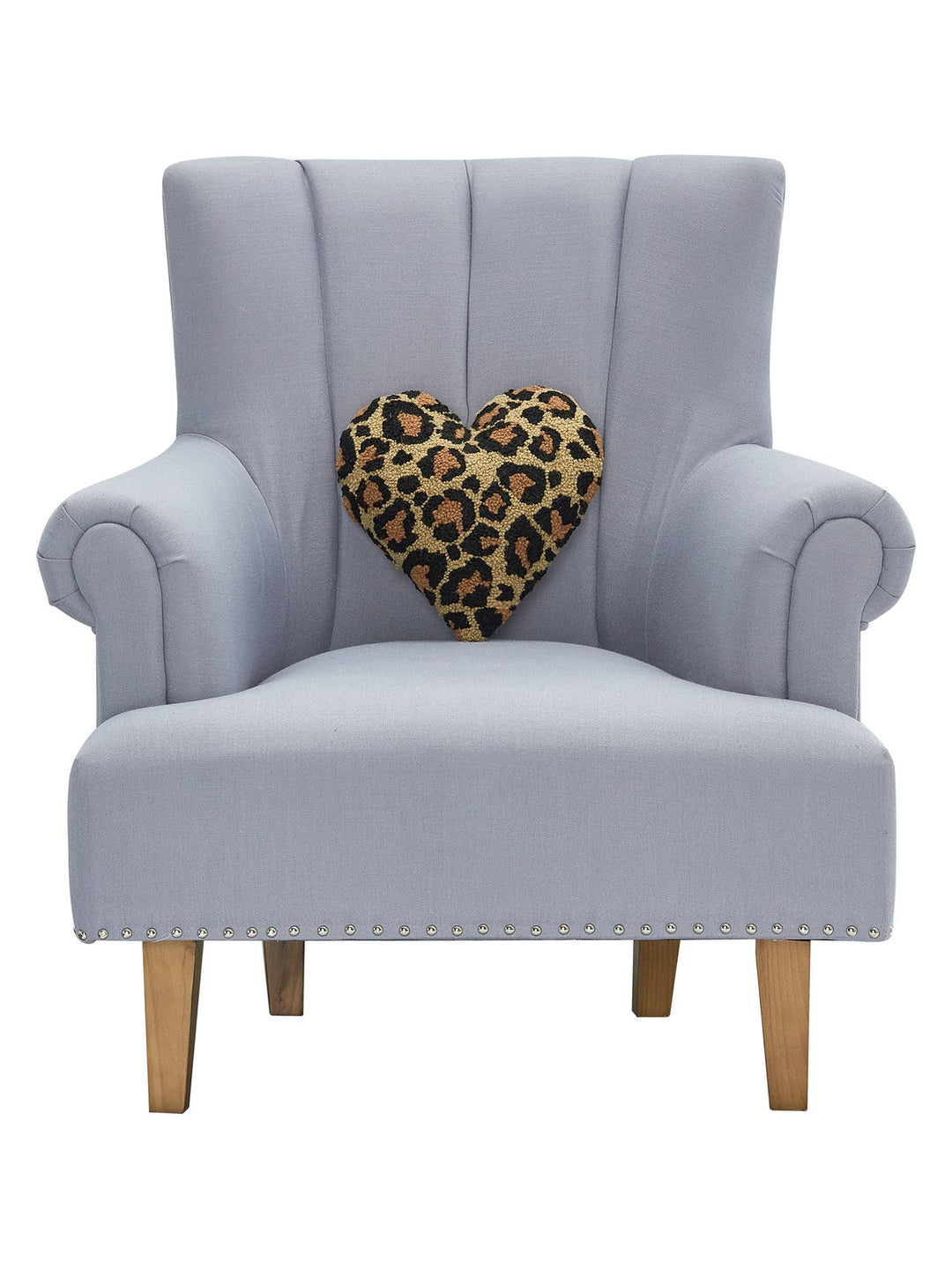 Shaped Leopard Heart Pillow
