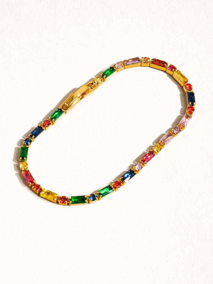 Shiloh Multicolor CZ Chain Bracelet