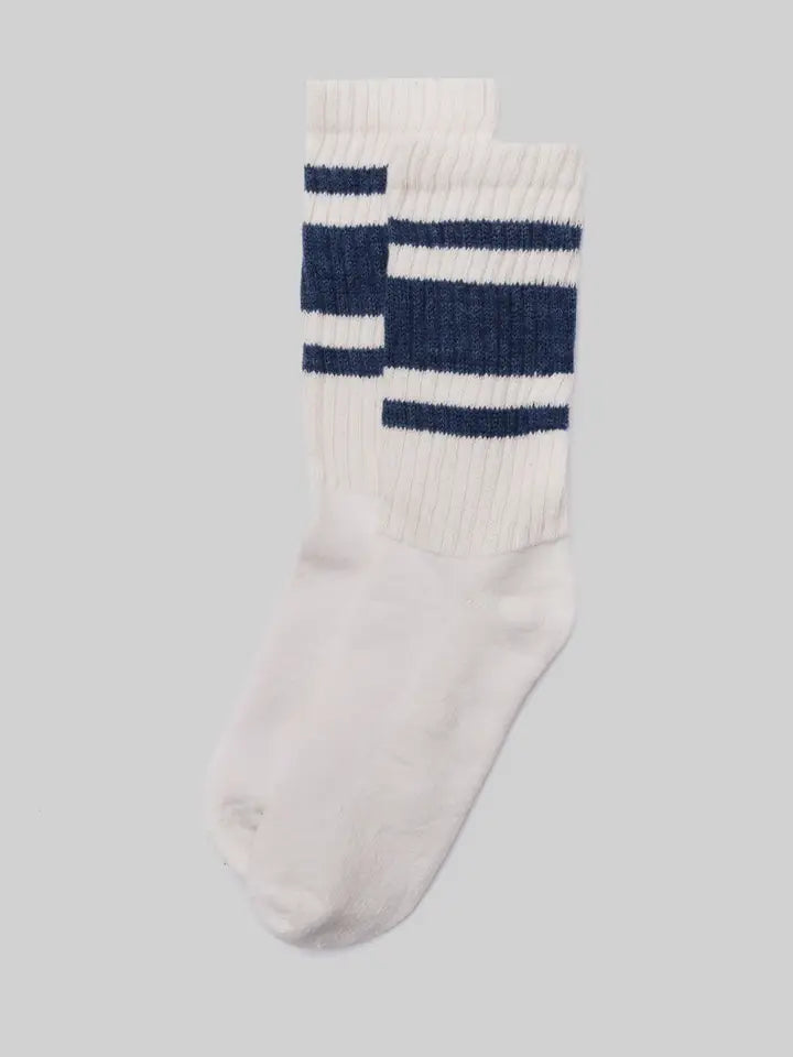 Mono Stripe Crew Sock