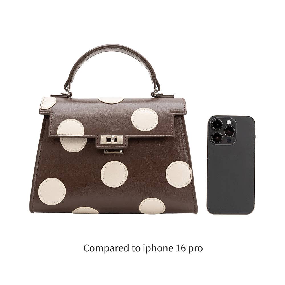 Maisel Chocolate Polka Dot Top Handle Bag