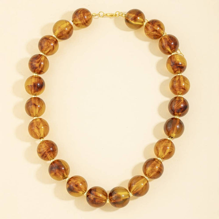 Chunky Round Bead Statement Necklace