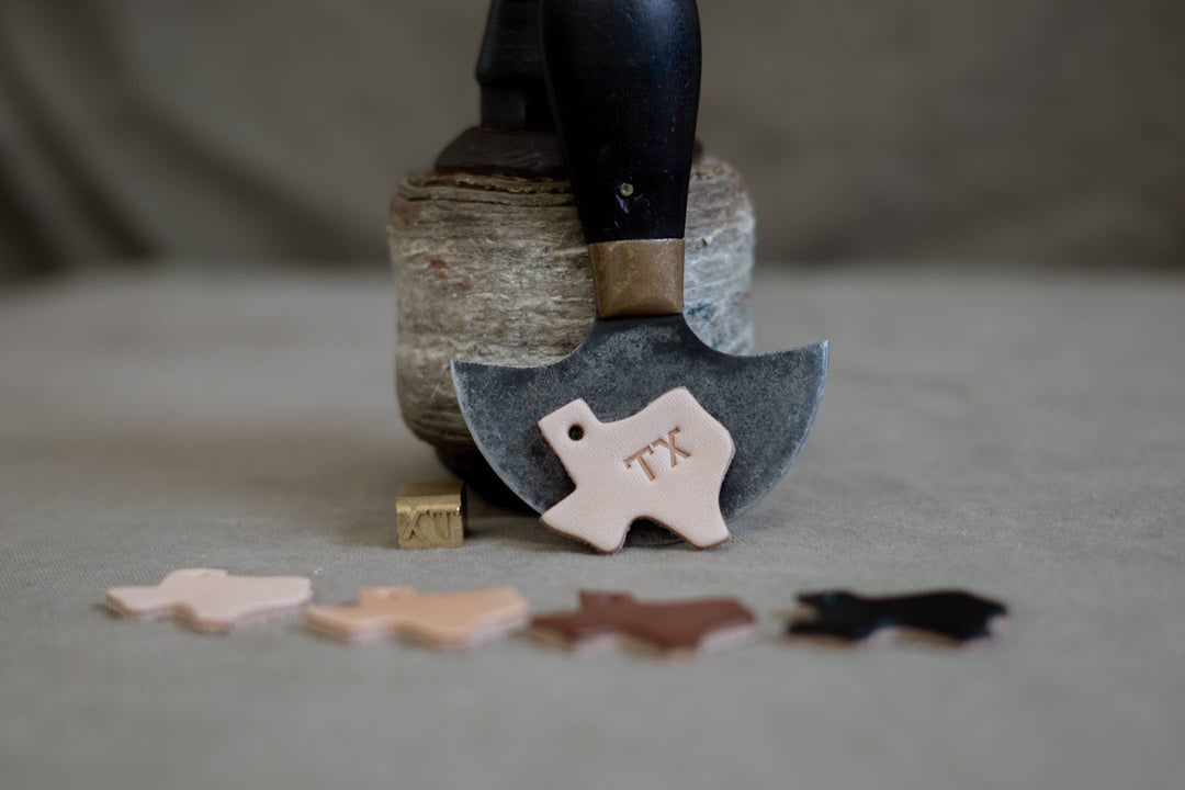 TX Leather Texas Key Tag