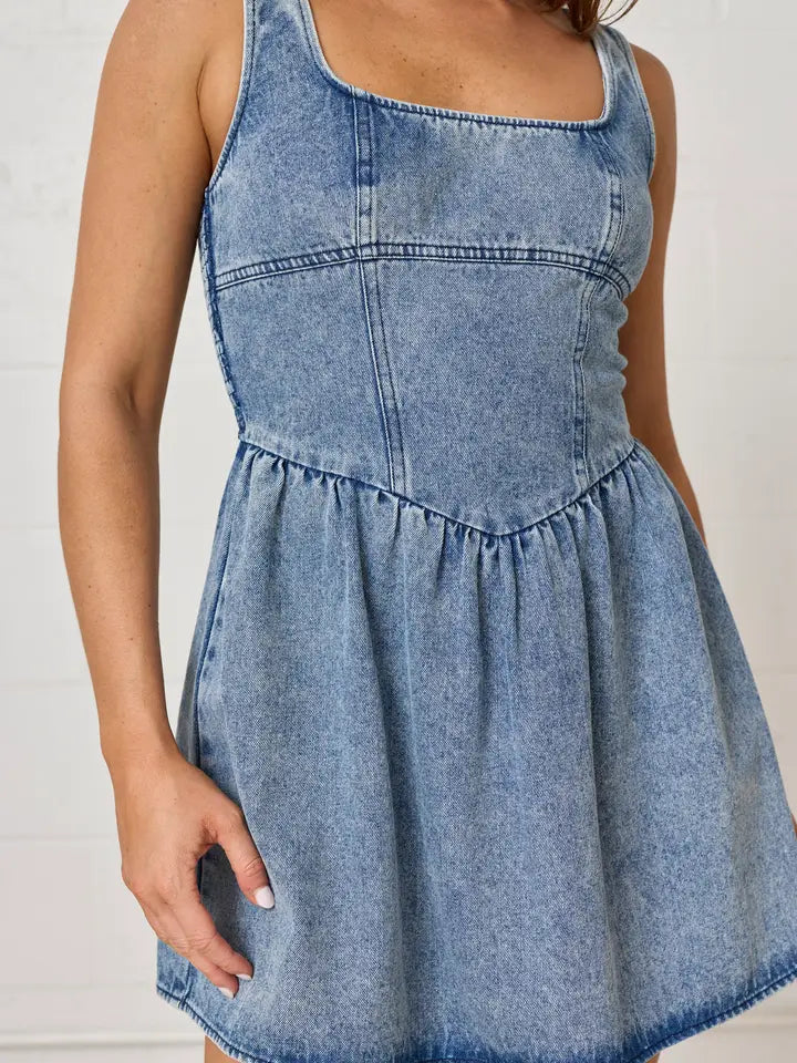 Rowan Mini Denim Dress