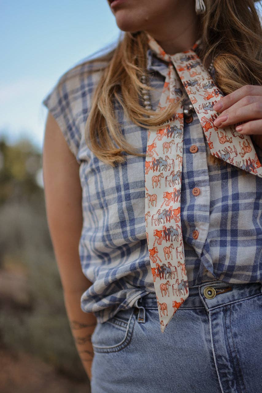 Mustang Meadows Silk Twilly Scarf