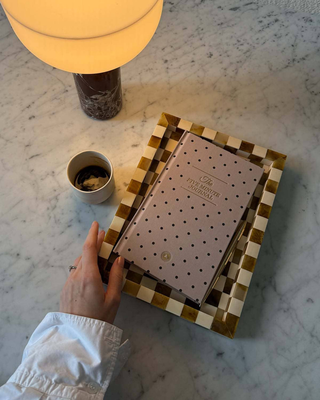 The Five Minute Journal Beige Polka Dot