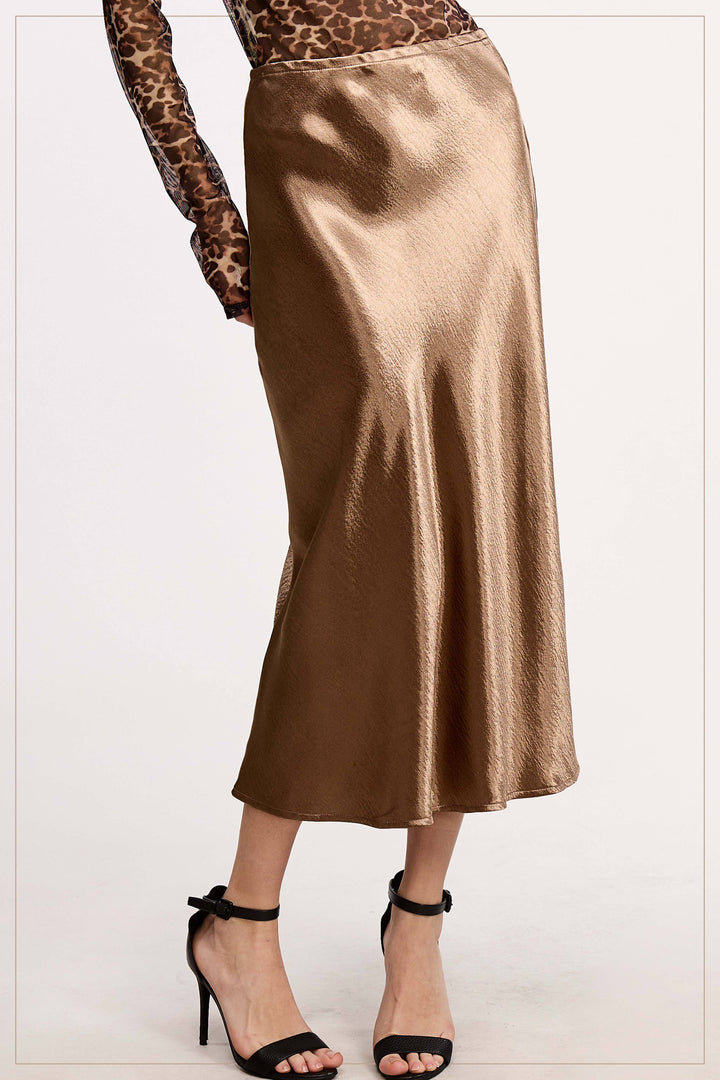 Millie Midi Length Satin Skirt