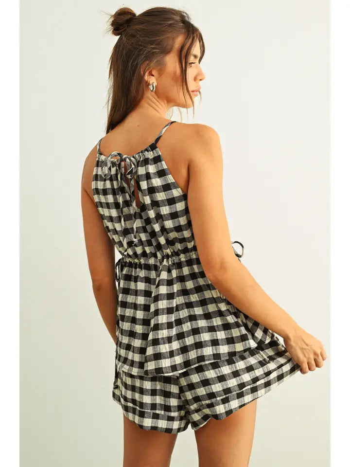 Flore Gingham Sleeveless Top