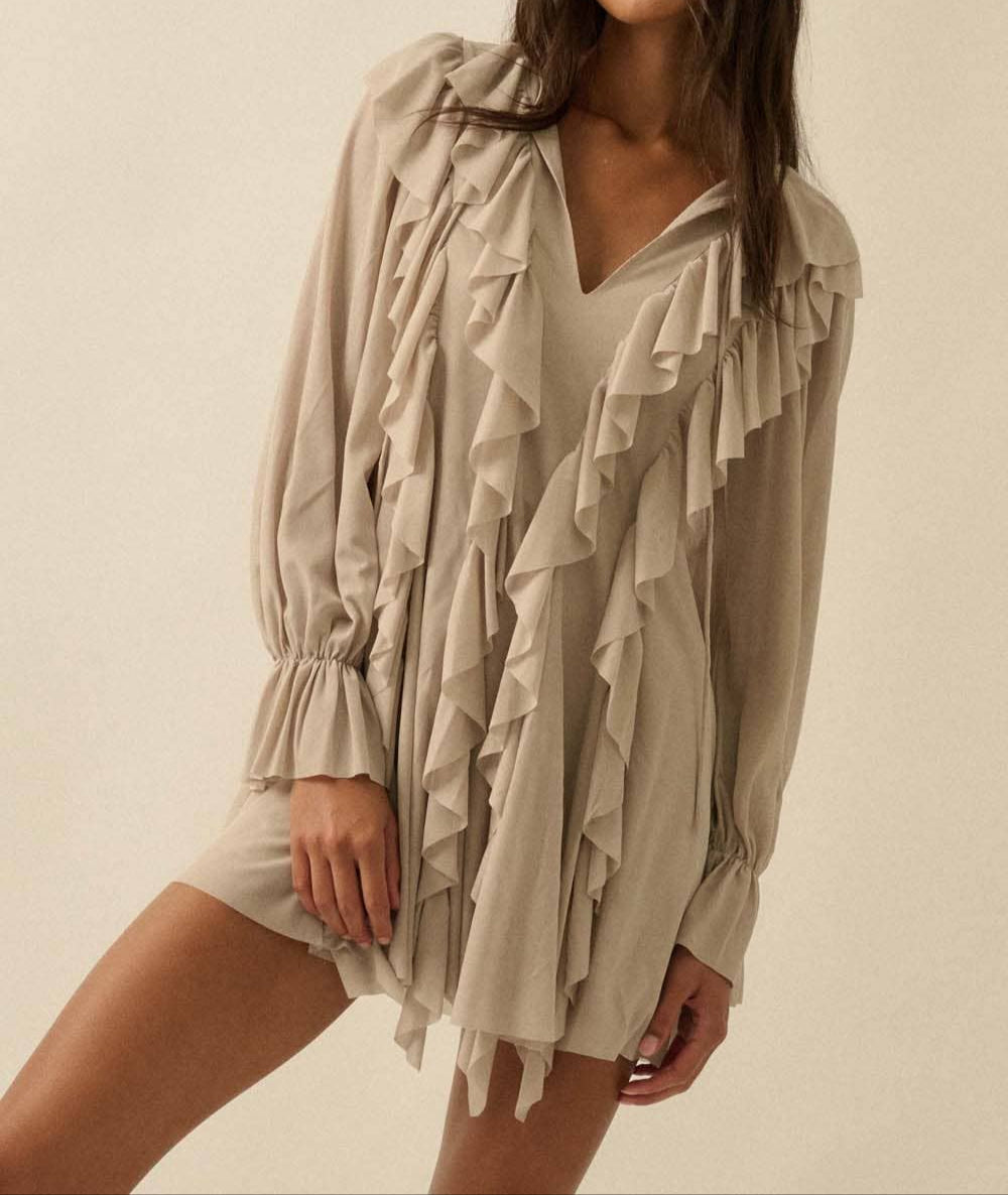 Chloe Cascade Ruffle Romper