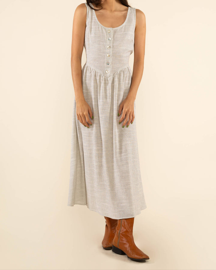 Petra Button Front Midi Dress