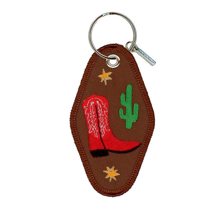 Start Walkin' Embroidered Keychain