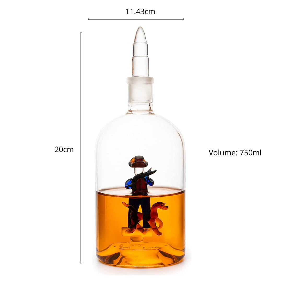 Man with Hunting Dog Decanter