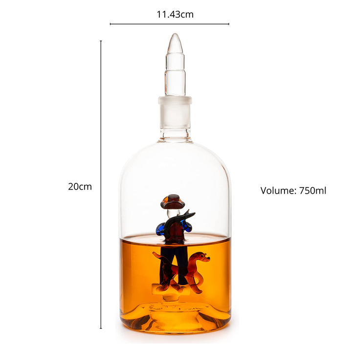 Man with Hunting Dog Decanter