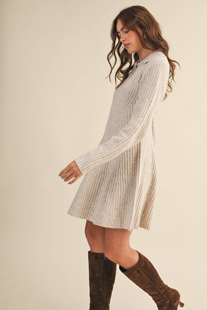 Lane Flared Sweater Mini Dress
