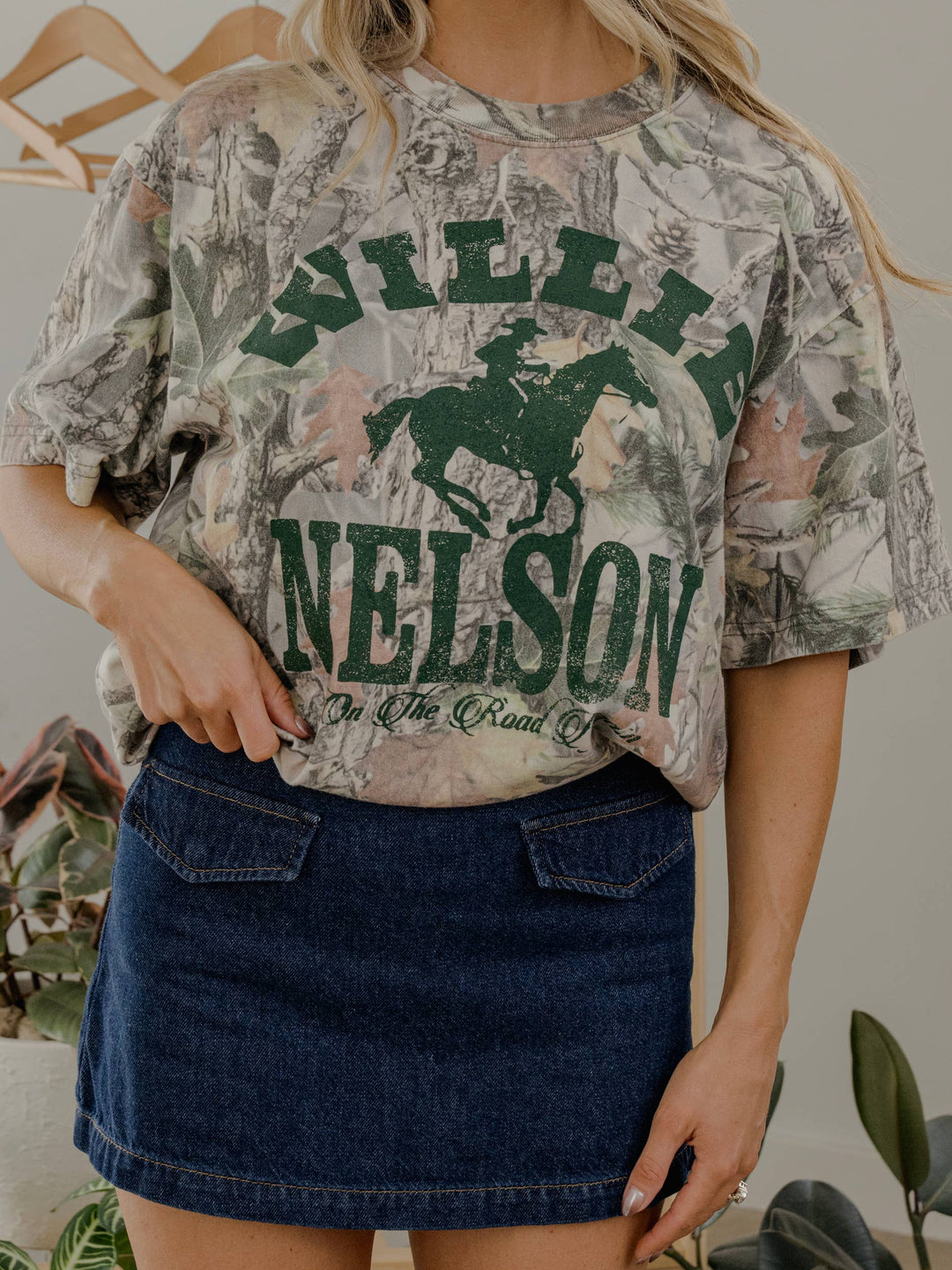 Willie Nelson Arch Horse Camo Tee