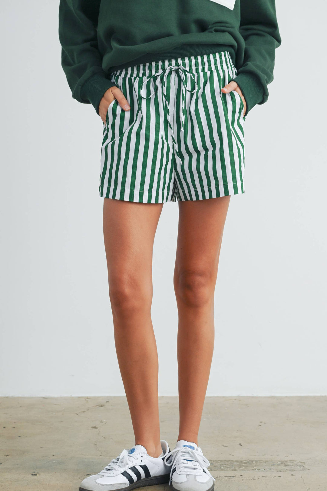 Striped Drawstring Boxer Shorts