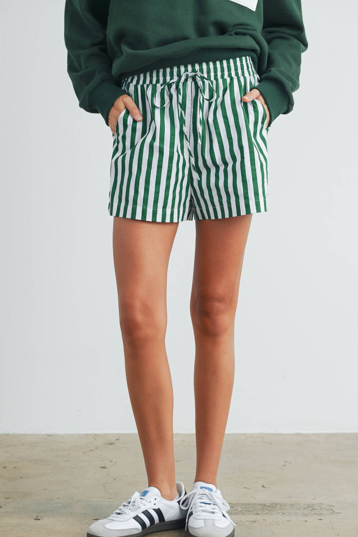 Striped Drawstring Boxer Shorts