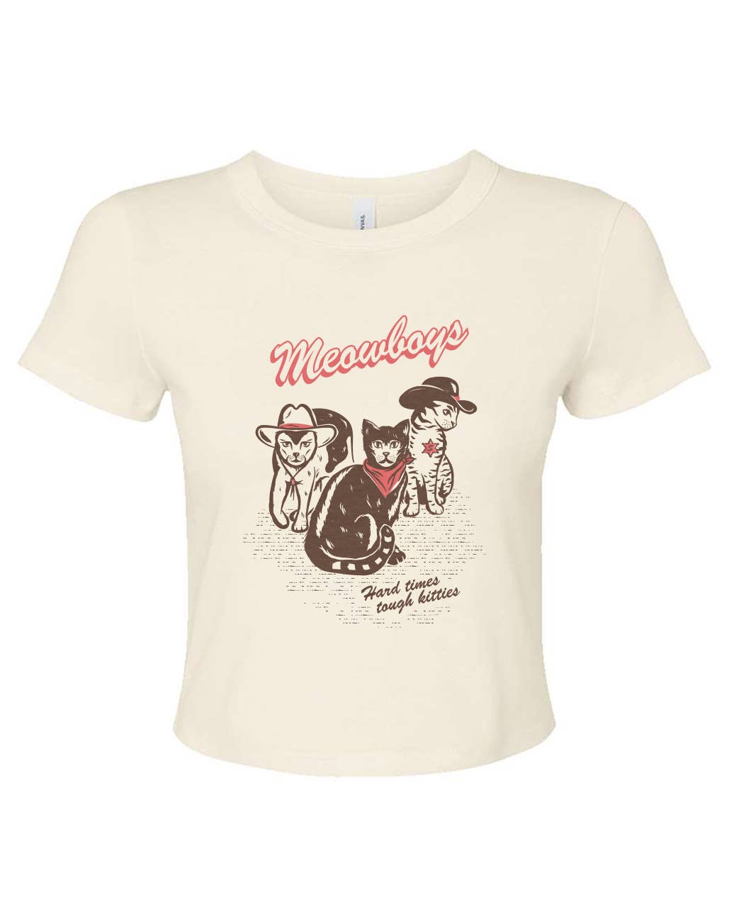 Meowboys Western Cropped Baby Tee