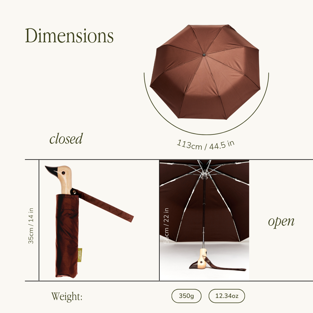 Espresso Brown Duckhead Umbrella