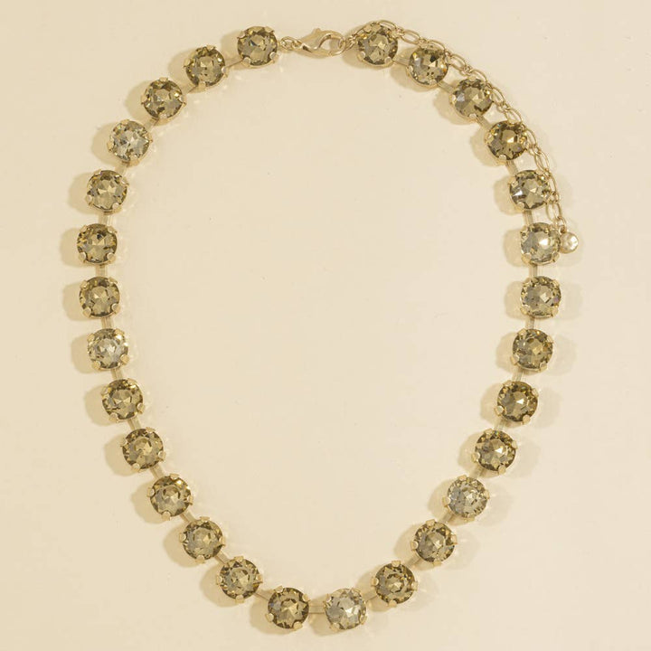 Round Crystal Tennis Necklace