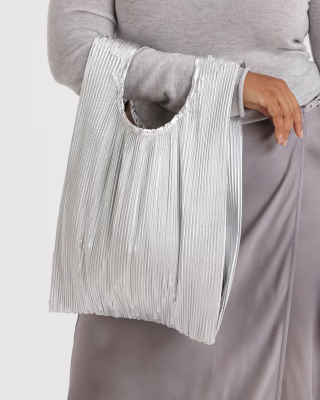Baggu Pleated Chrome Metallic